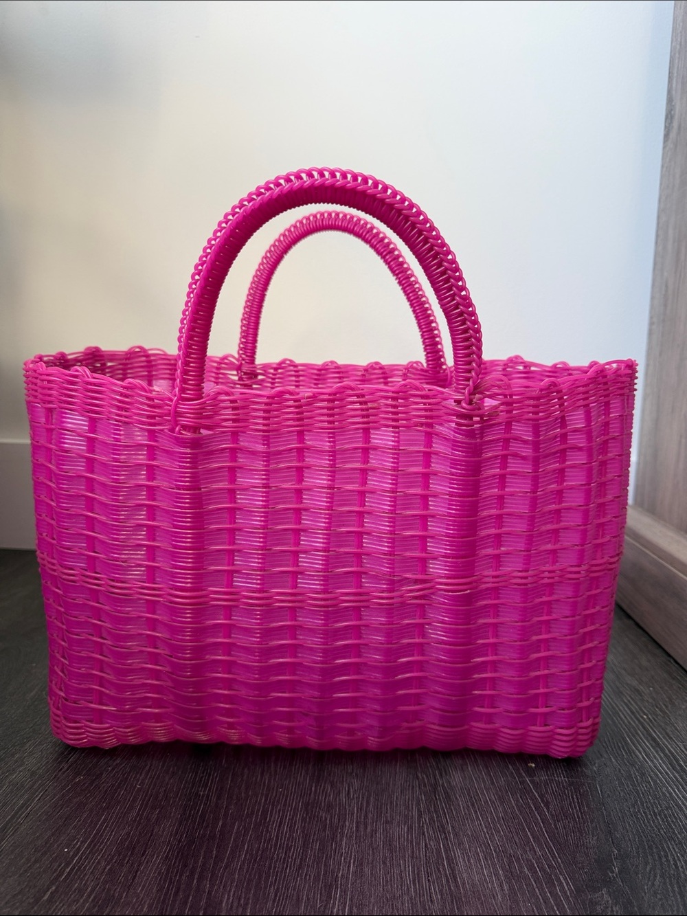 Woven pink Tote